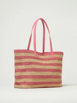 Borsa a spalla City in rafia a righe Mc2 Saint Barth