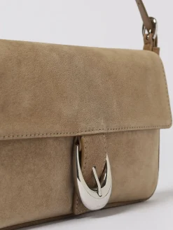 Borsa a spalla Harlow in pelle scamosciata Staud