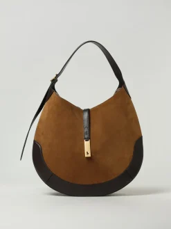 Borsa a spalla in camoscio e pelle Polo Ralph Lauren