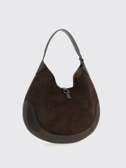 Borsa a spalla in camoscio e pelle Polo Ralph Lauren