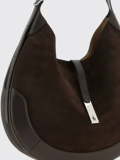 Borsa a spalla in camoscio e pelle Polo Ralph Lauren
