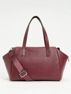 Borsa a spalla in pelle a grana Twinset