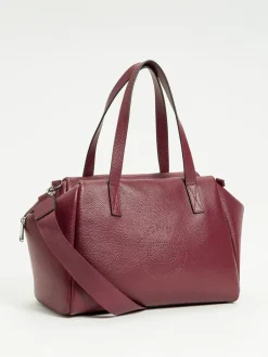 Borsa a spalla in pelle a grana Twinset