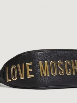 Borsa a spalla in pelle a grana Love Moschino