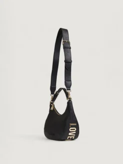 Borsa a spalla in pelle a grana Love Moschino