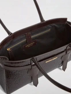 Borsa a spalla in pelle di vitello stampa cocco Dsquared2