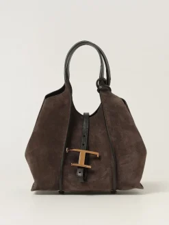 Borsa a spalla in pelle di vitello scamosciata T Timeless Tod's