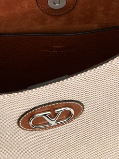 Borsa a spalla in pelle di vitello VLogo Valentino Garavani