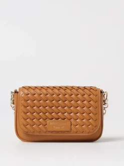 Borsa a spalla in pelle intrecciata Emporio Armani