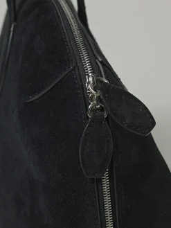 Borsa a spalla in pelle scamosciata Toteme