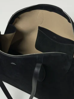 Borsa a spalla in pelle scamosciata Toteme