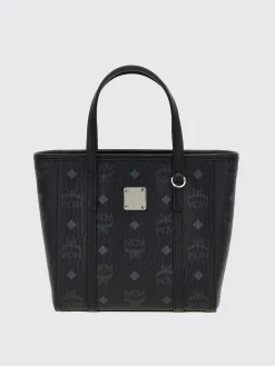 Borsa a spalla in pelle sintetica logata Mcm