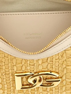 Borsa a spalla in rafia DG Dolce & Gabbana