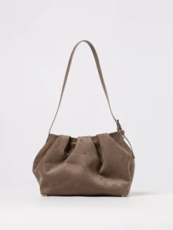 Borsa a spalla Lara Themoirè in pelle vegana scamosciata