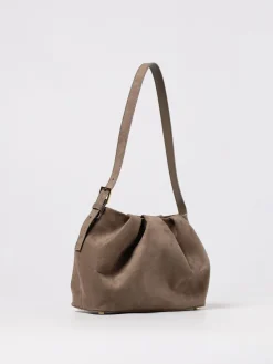 Borsa a spalla Lara Themoirè in pelle vegana scamosciata