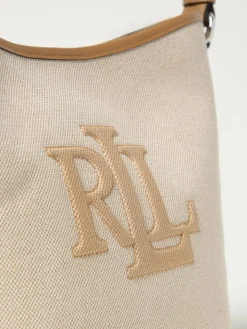Borsa a spalla Lauren Ralph Lauren in cotone