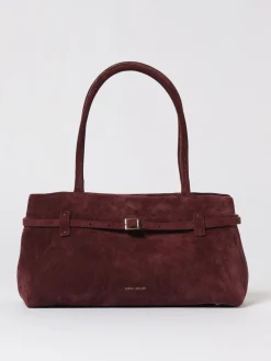 Borsa a spalla Le Cambon East West Merlot Suede Manu Atelier