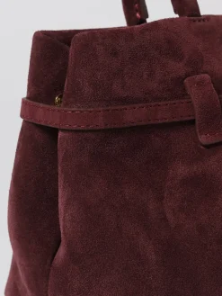 Borsa a spalla Le Cambon East West Merlot Suede Manu Atelier