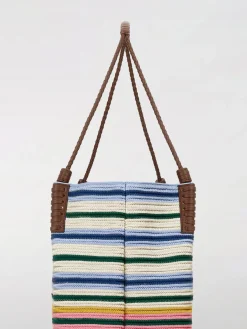 Borsa a spalla Libra a righe multicolor Etro