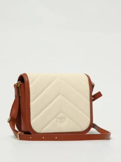 Borsa a spalla piccola Love Bag in canvas e pelle Pinko