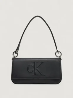 Borsa a spalla Sculpted Flap in pelle sintetica Calvin Klein