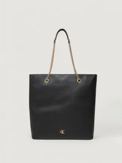 Borsa a spalla tote in pelle sintetica Calvin Klein