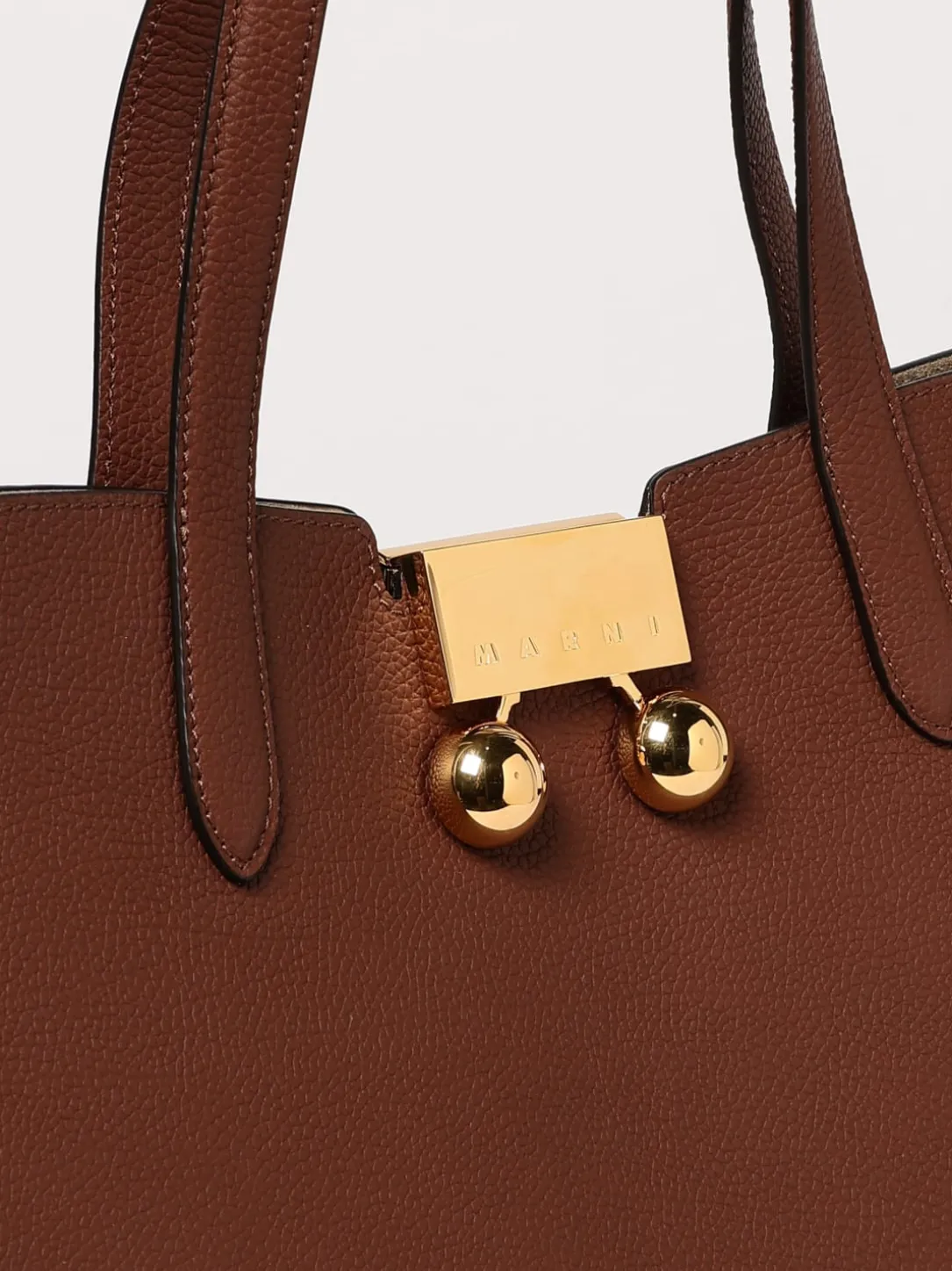 Borsa a spalla Trunkaroo Marni in pelle a grana