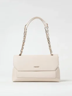 Borsa a spalla Twinset in pelle sintetica a grana