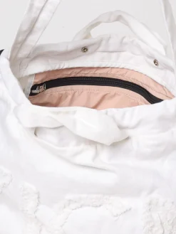 Borsa a spalla Vic Matiè trasformabile in canvas con logo sfrangiato