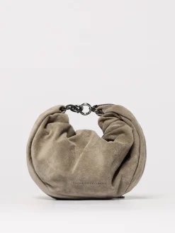 Borsa a tracolla Brunello Cucinelli in pelle scamosciata