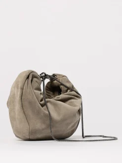 Borsa a tracolla Brunello Cucinelli in pelle scamosciata