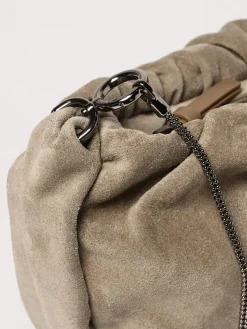 Borsa a tracolla Brunello Cucinelli in pelle scamosciata