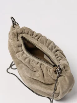 Borsa a tracolla Brunello Cucinelli in pelle scamosciata