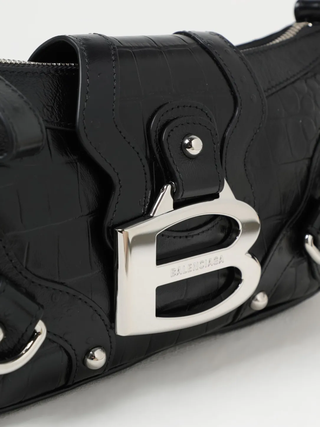 Borsa a tracolla Essex Balenciaga in pelle stampa cocco