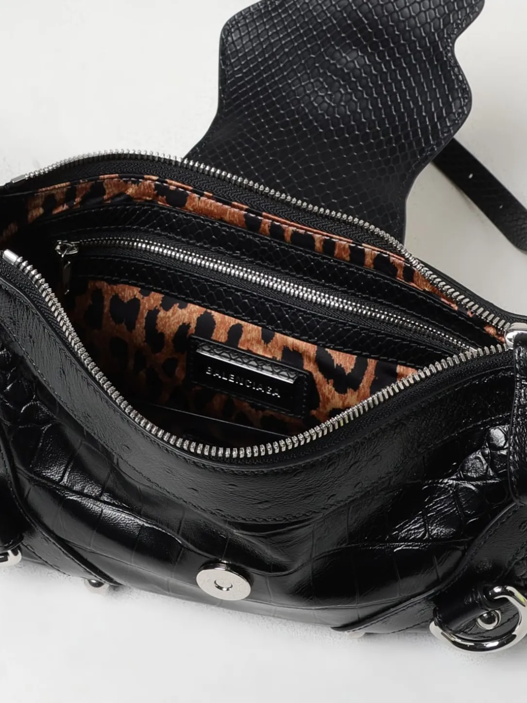 Borsa a tracolla Essex Balenciaga in pelle stampa cocco