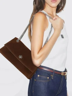 Borsa a tracolla in camoscio Kira Tory Burch