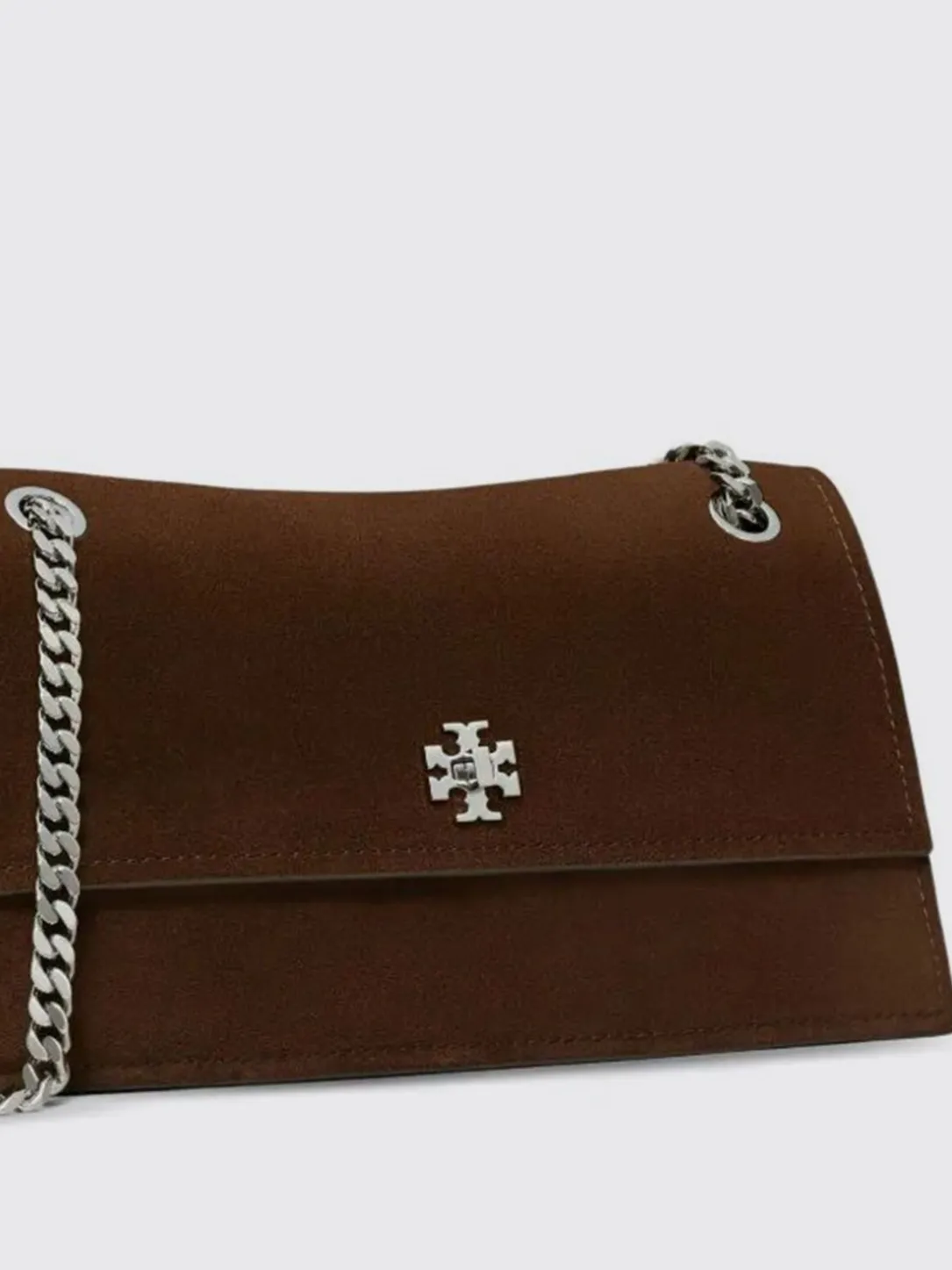 Borsa a tracolla in camoscio Kira Tory Burch