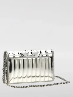 Borsa a tracolla in pelle laminata Tory Burch