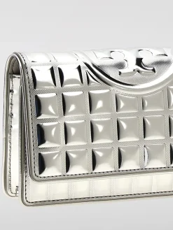 Borsa a tracolla in pelle laminata Tory Burch