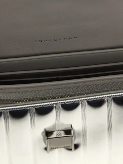 Borsa a tracolla in pelle laminata Tory Burch