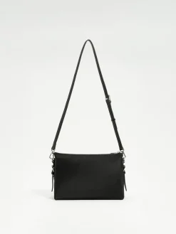 Borsa a tracolla in tessuto tecnico con logo Twinset