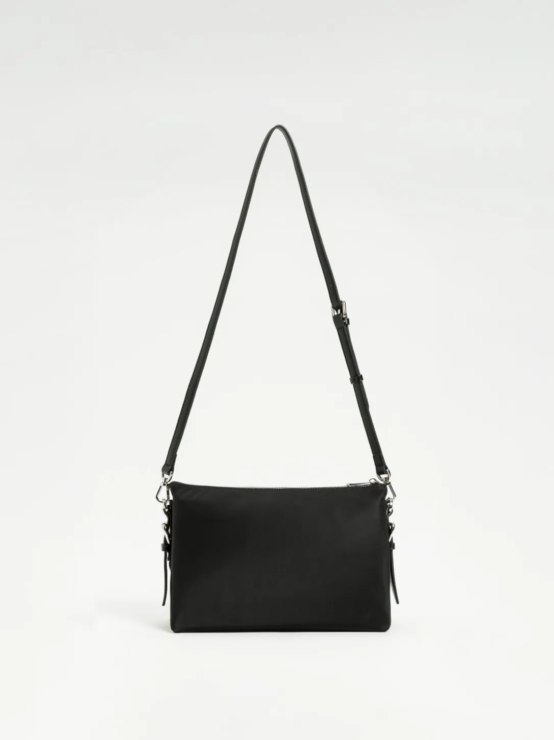 Borsa a tracolla in tessuto tecnico con logo Twinset