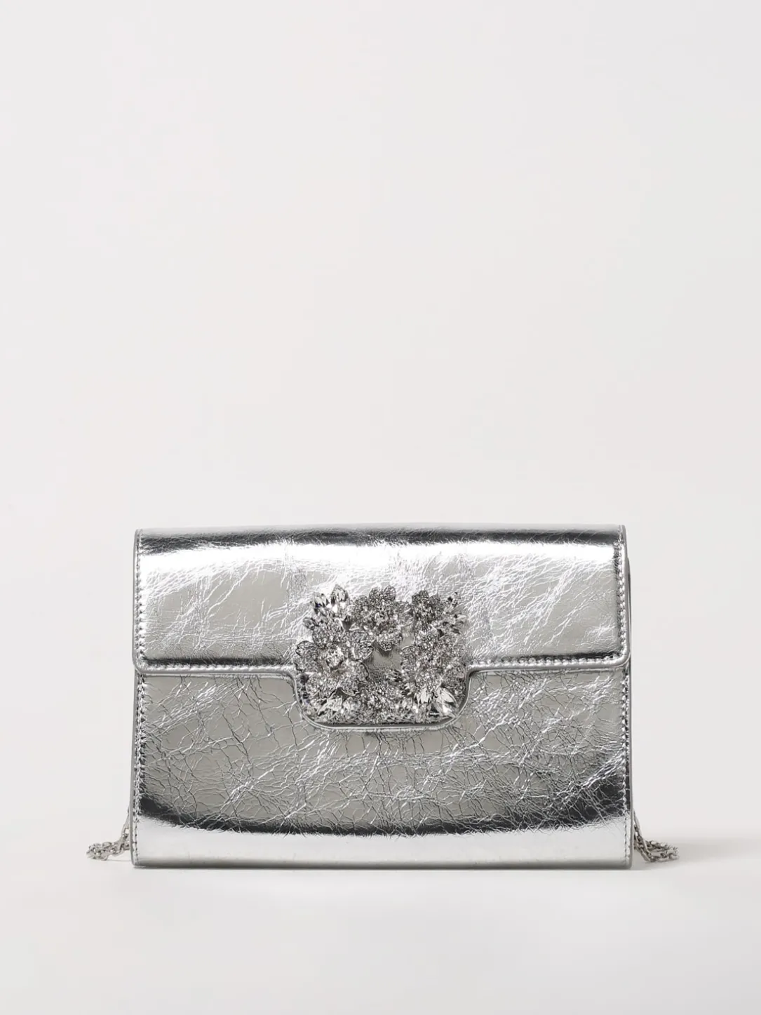 Borsa a tracolla mini in pelle laminata Roger Vivier