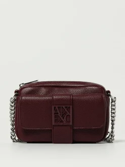 Borsa a tracolla mini in pelle sintetica a grana Armani Exchange