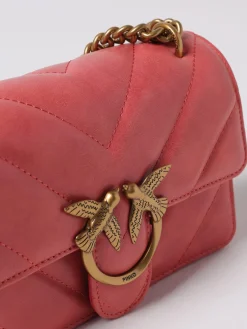 Borsa a tracolla piccola Love Bag in pelle effetto used Pinko