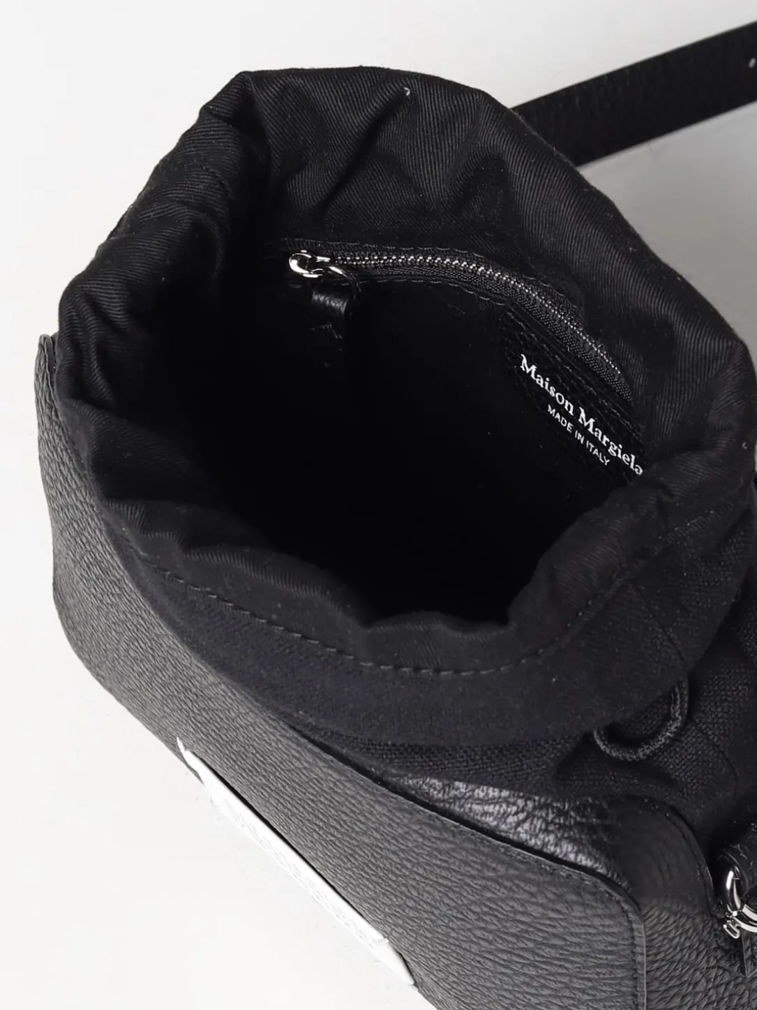 Borsa 5AC Maison Margiela in pelle a grana e canvas