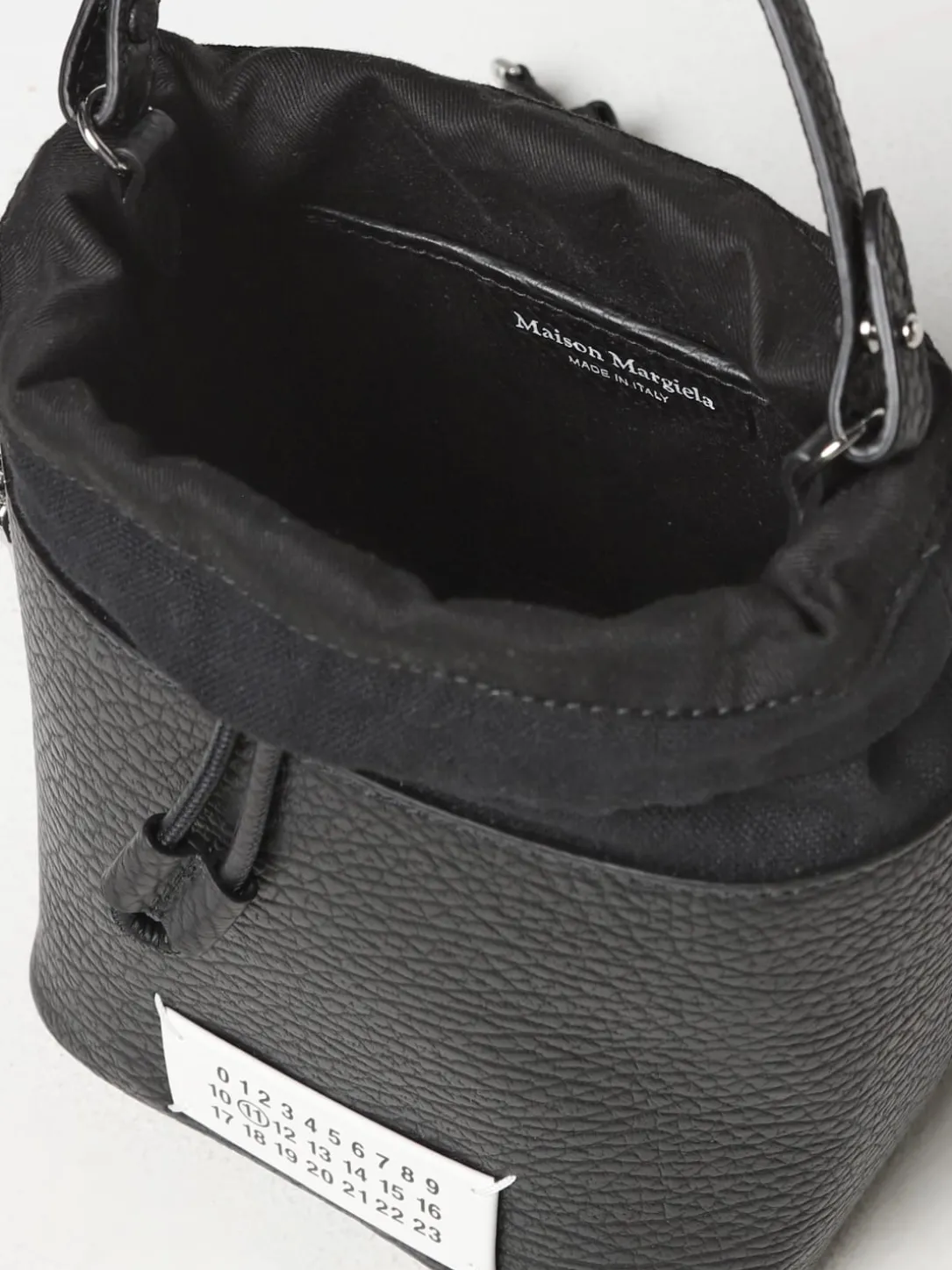 Borsa 5AC Maison Margiela in pelle a grana e canvas