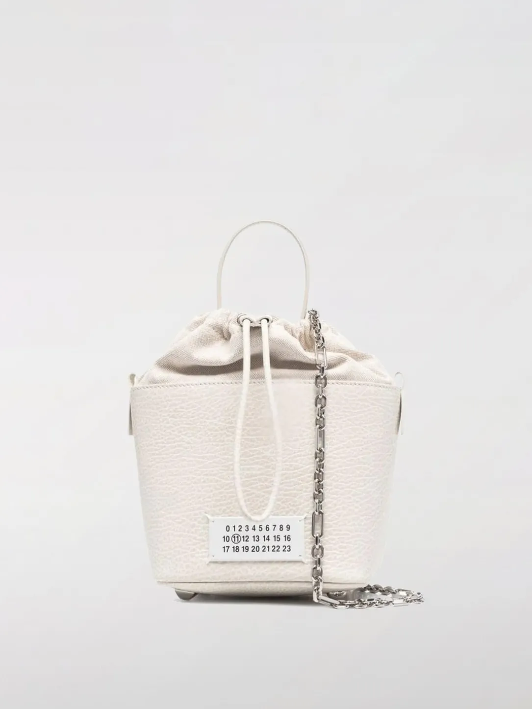 Borsa 5AC Maison Margiela in pelle a grana e canvas