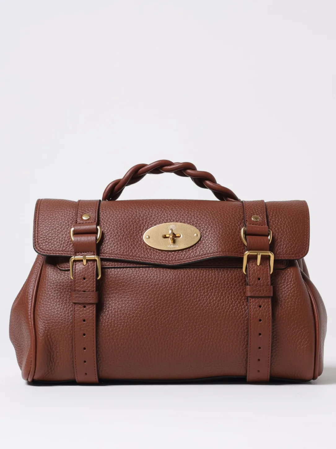 Borsa Alexa Mulberry in pelle a grana