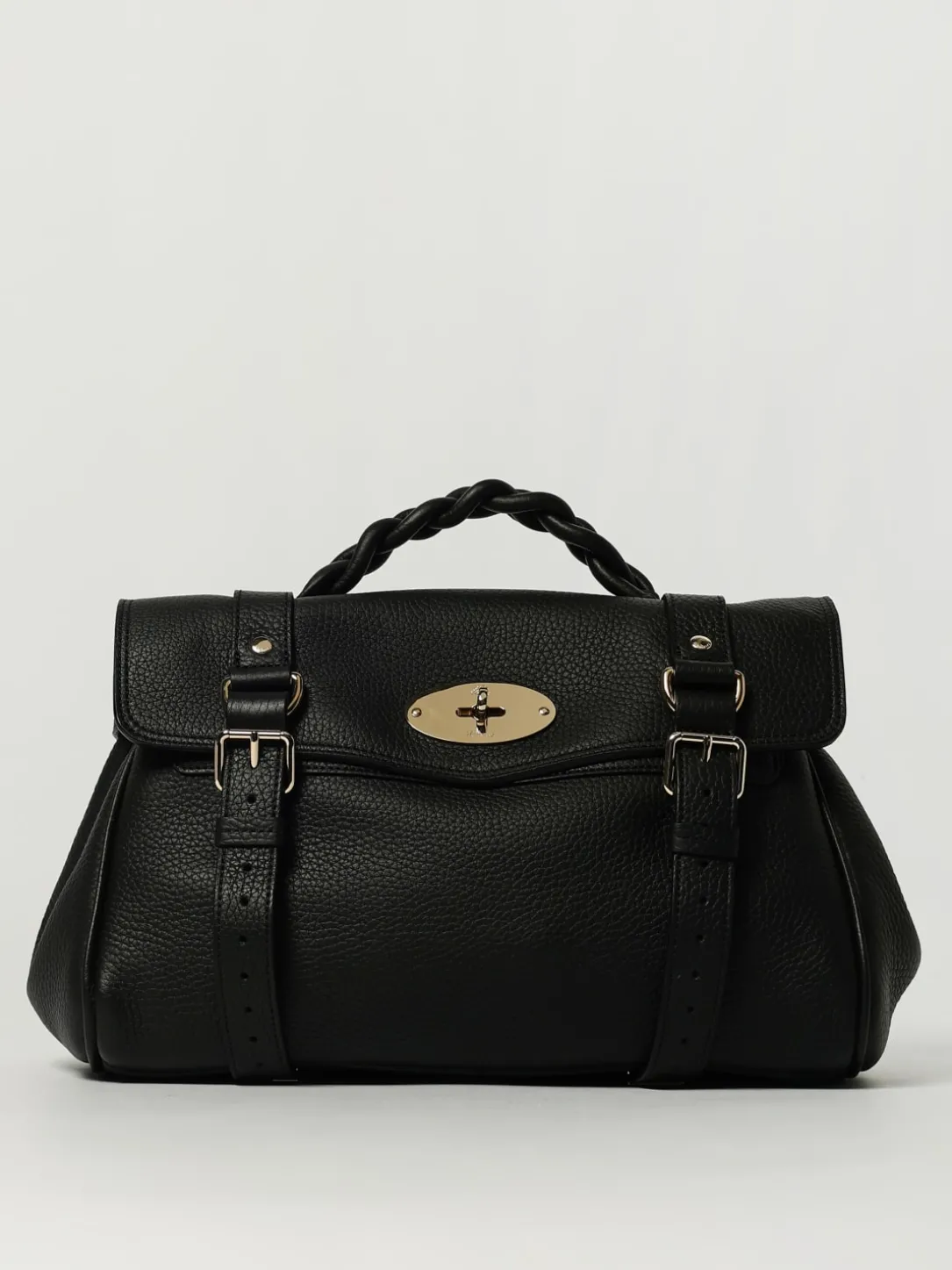 Borsa Alexa Mulberry in pelle a grana